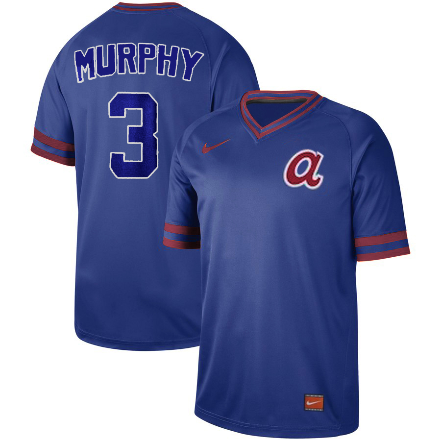 Men's Atlanta Braves #3 Dale Murphy Blue Cooperstown Collection Legend Stitched MLB Jersey